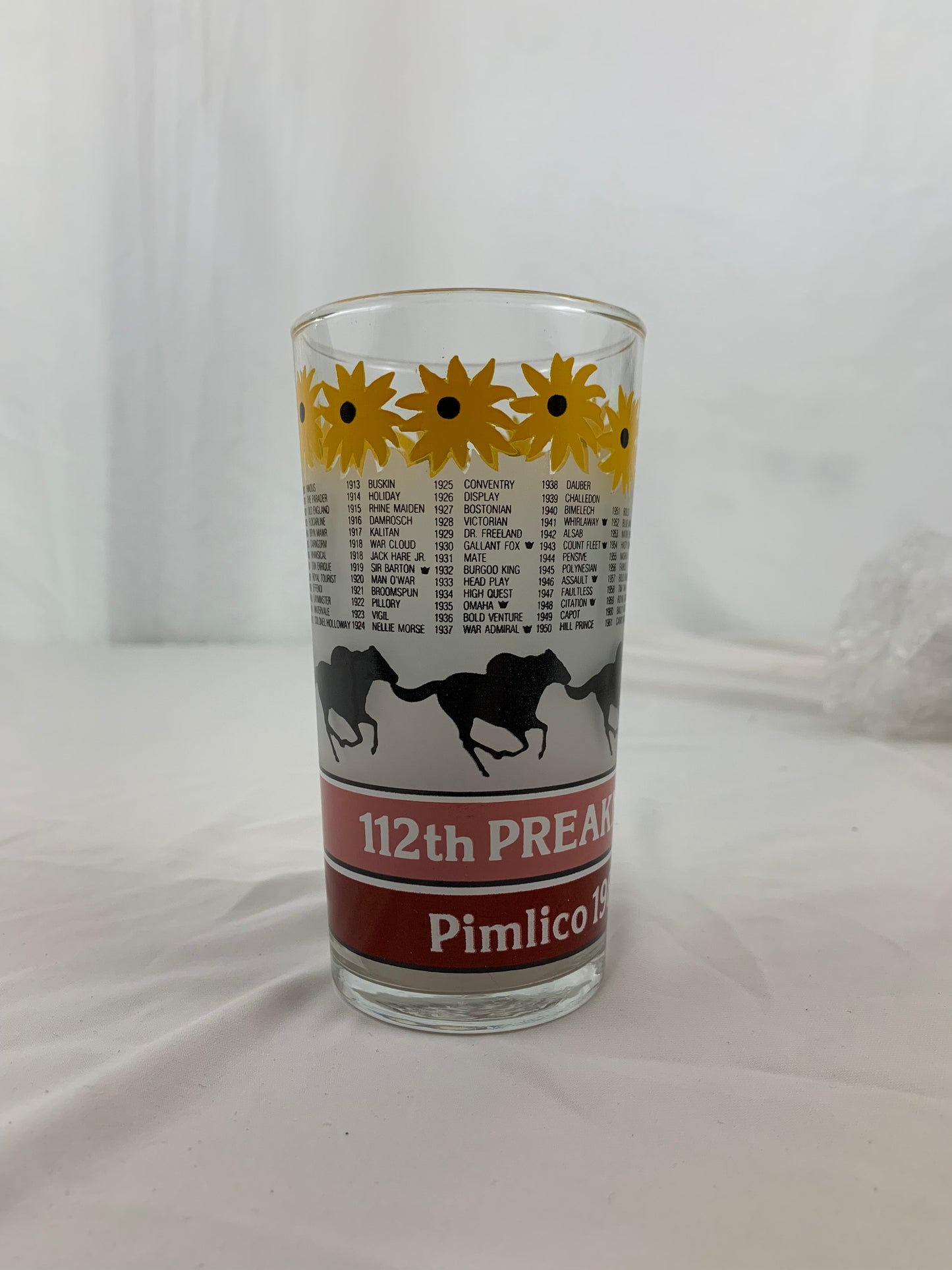 1987 Preakness Glass