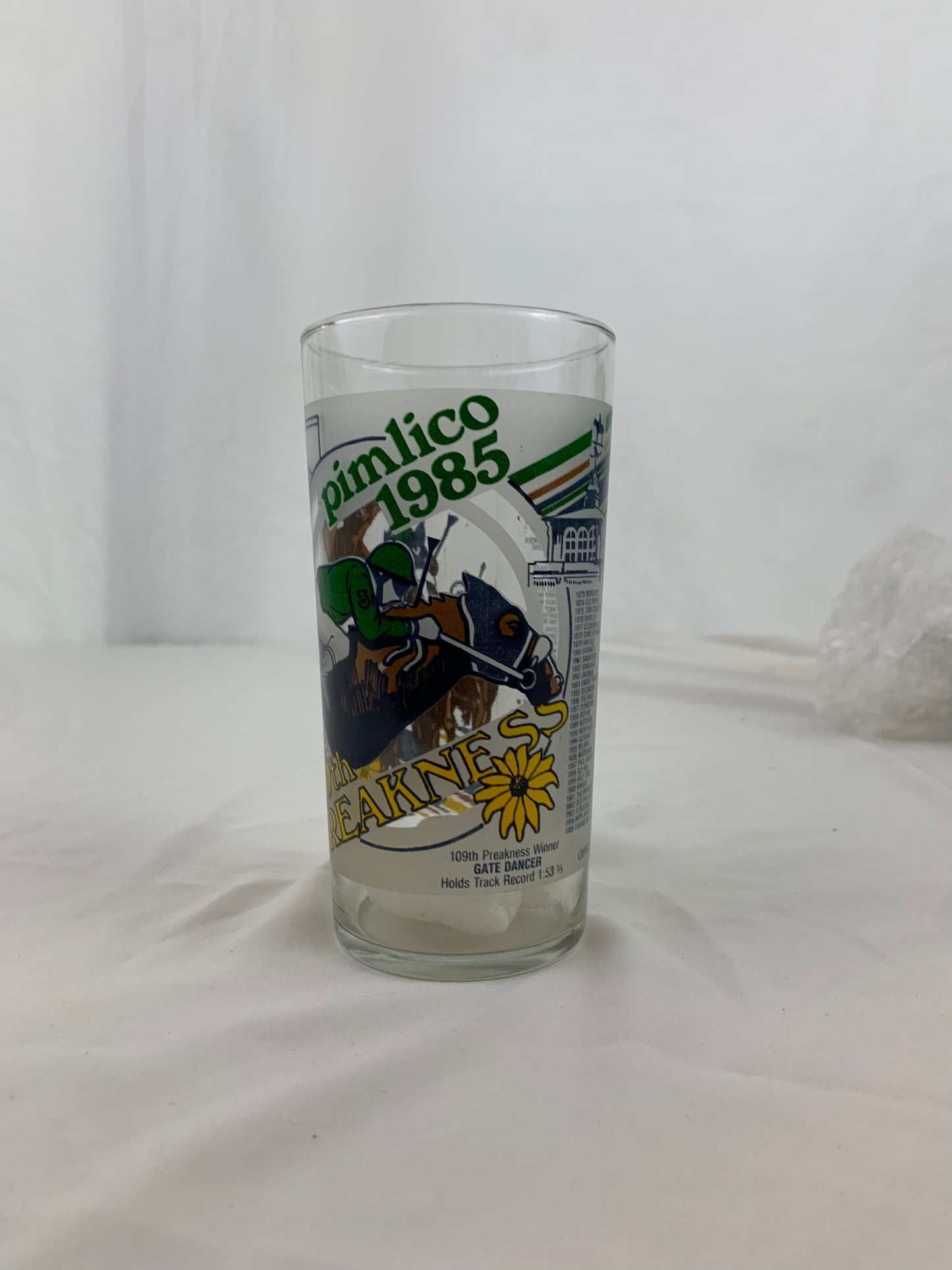 1985 Preakness Glass