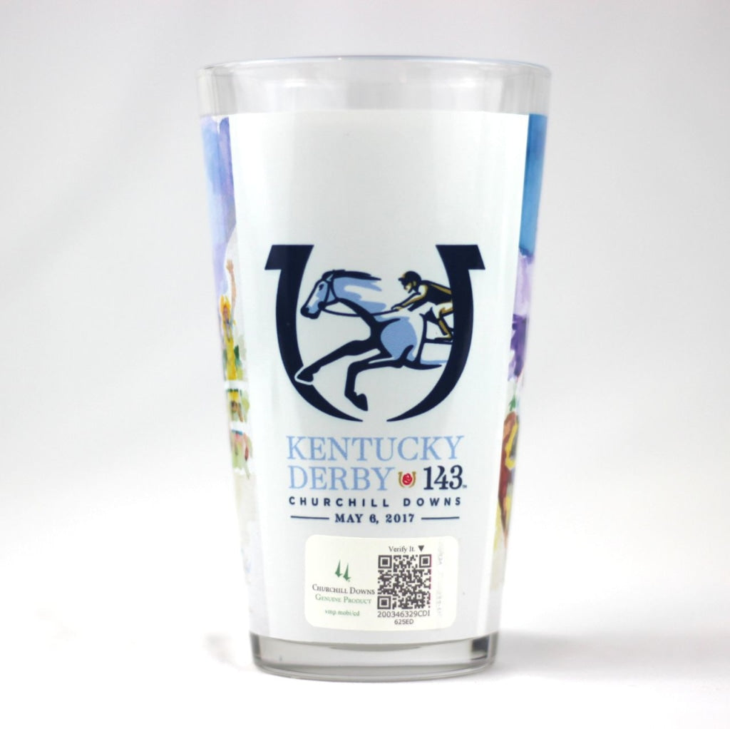 2017 Kentucky Derby 143 Full Color Pint Glasse Misc