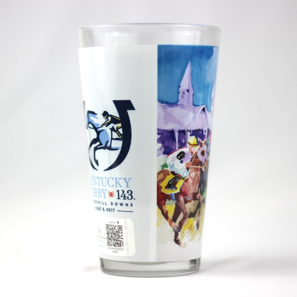 2017 Kentucky Derby 143 Full Color Pint Glasse Misc
