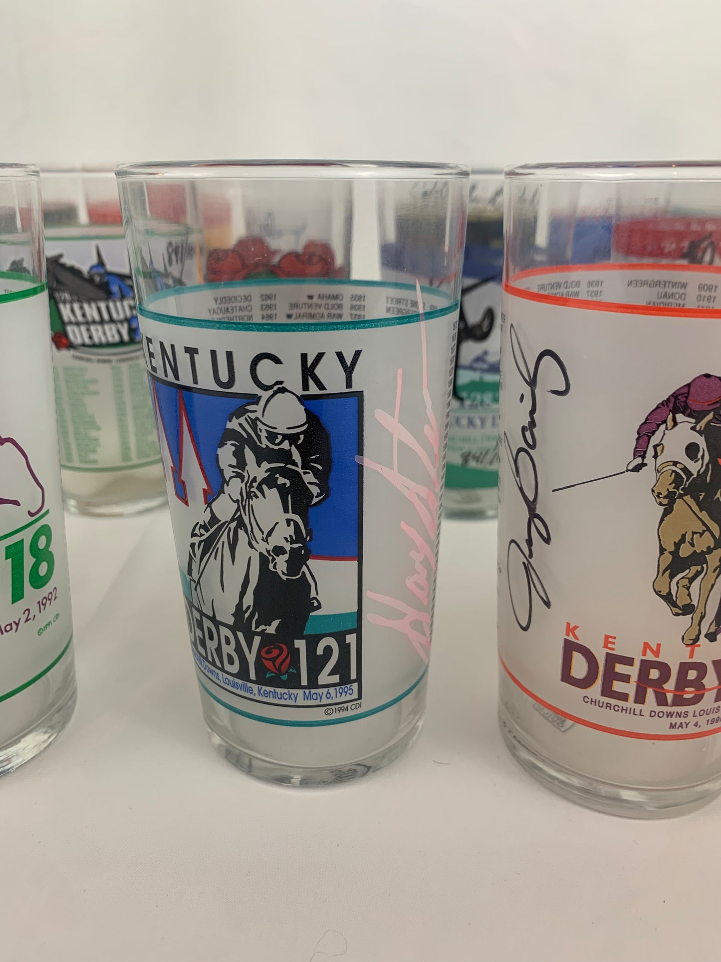 Complete Set Of Kentucky Derby Signature Series Mint Julep Glasses.