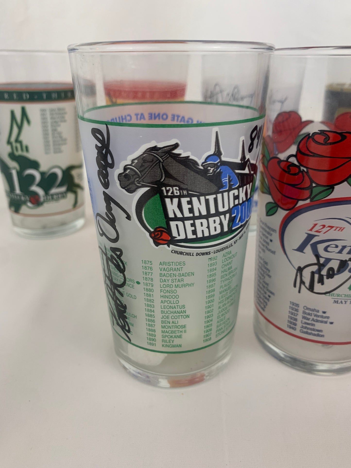 Complete Set Of Kentucky Derby Signature Series Mint Julep Glasses.