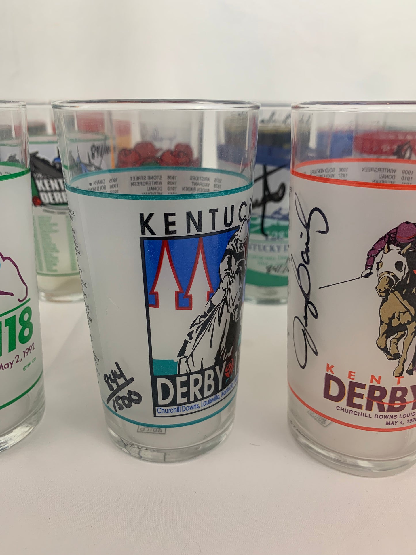 Complete Set Of Kentucky Derby Signature Series Mint Julep Glasses.