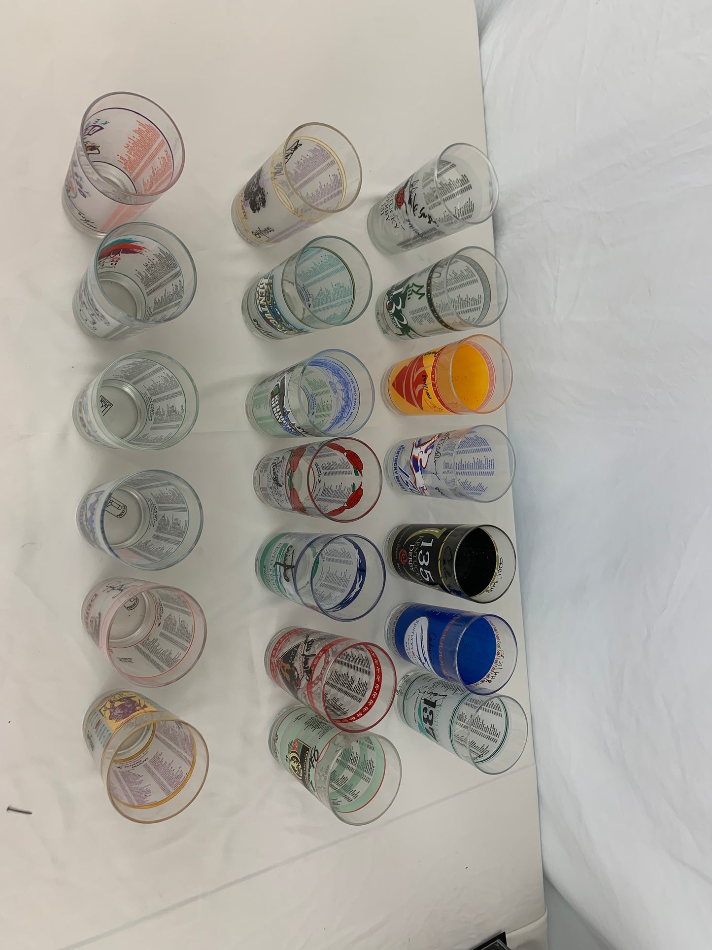 Complete Set Of Kentucky Derby Signature Series Mint Julep Glasses.