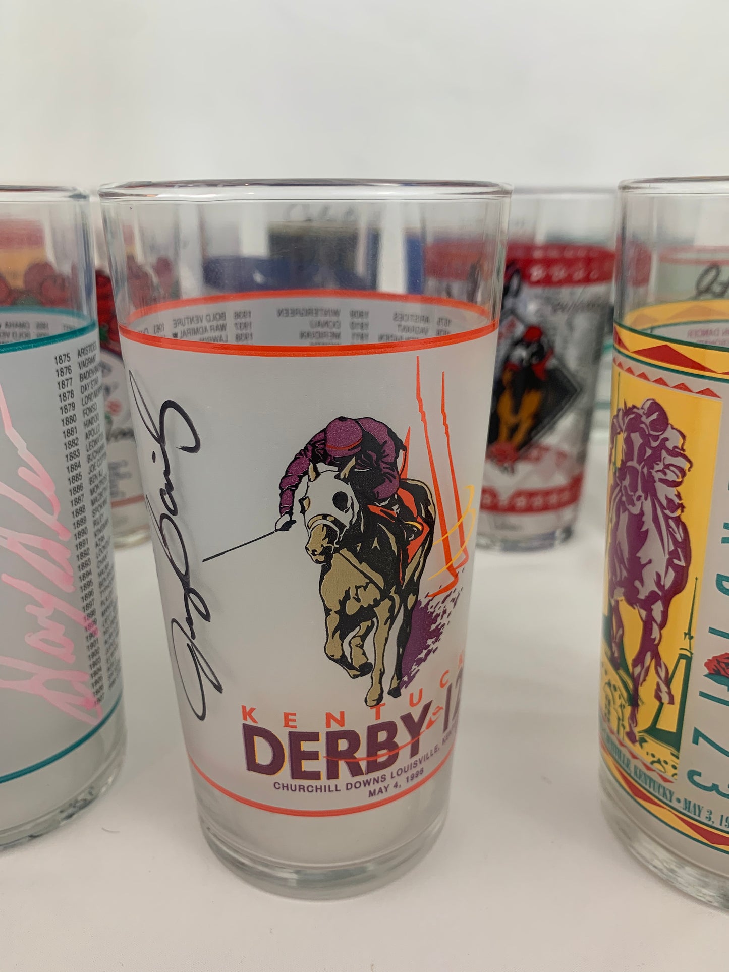 Complete Set Of Kentucky Derby Signature Series Mint Julep Glasses.