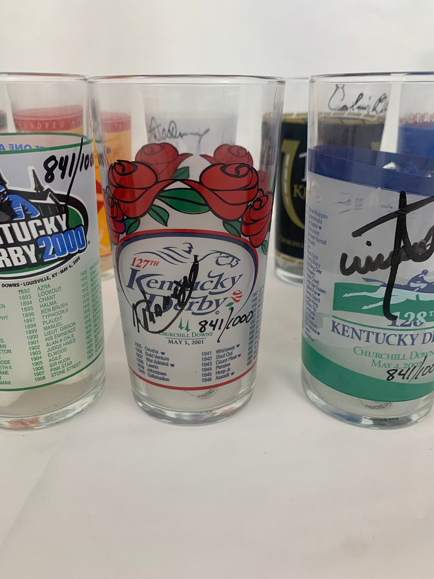 Complete Set Of Kentucky Derby Signature Series Mint Julep Glasses.