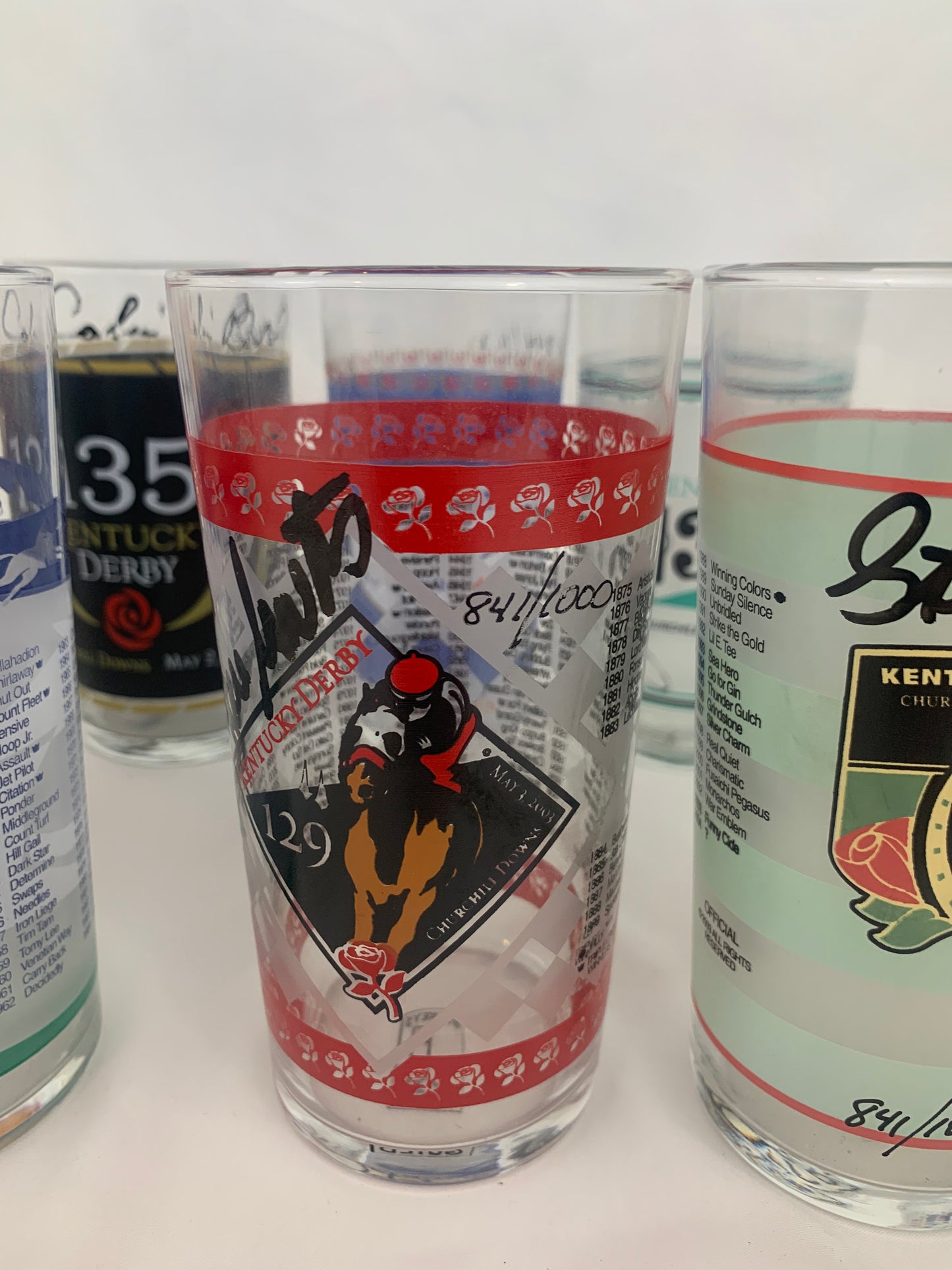 Complete Set Of Kentucky Derby Signature Series Mint Julep Glasses.