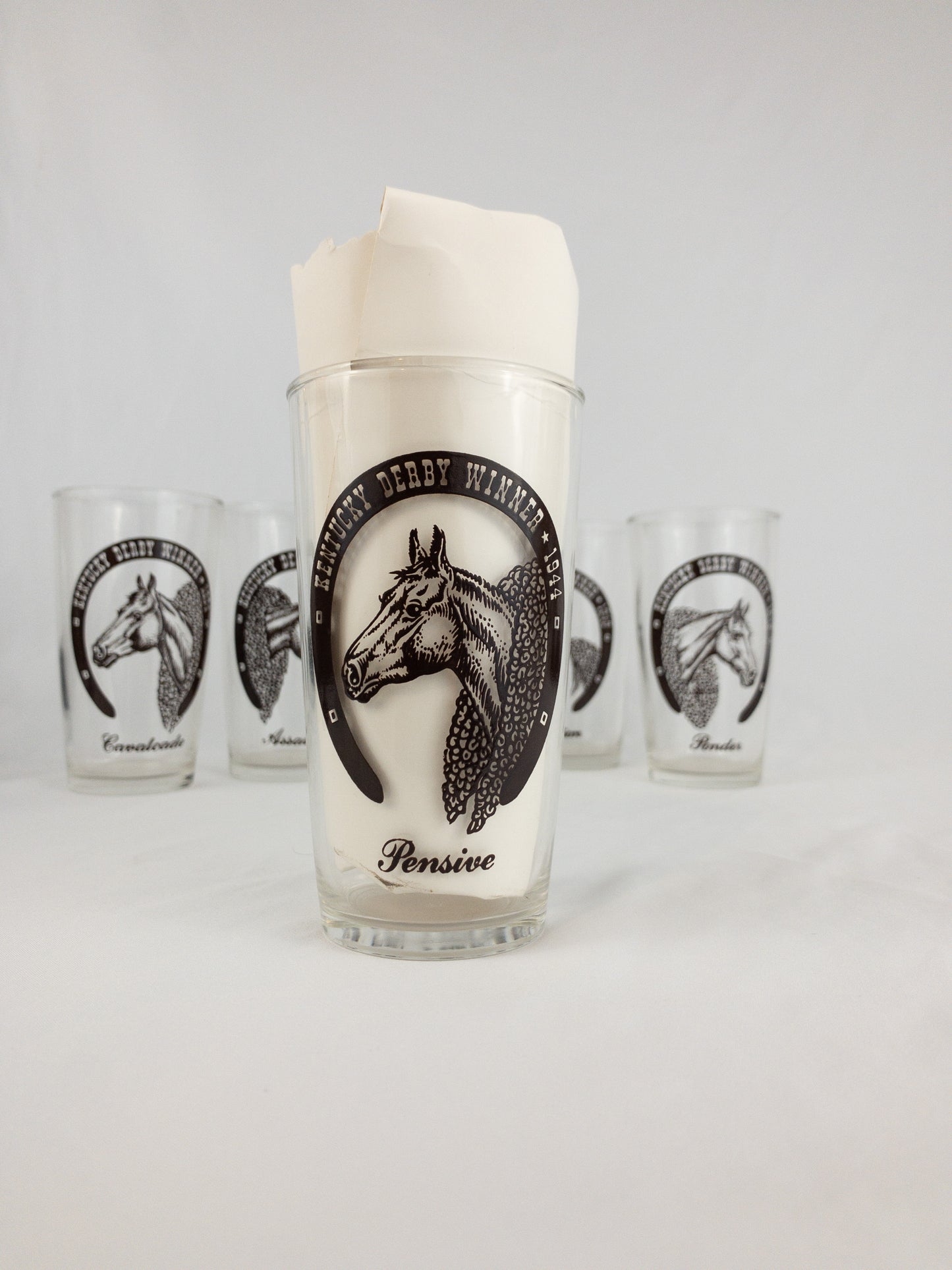 Kentucky Derby Winners Glasses | Set of 6