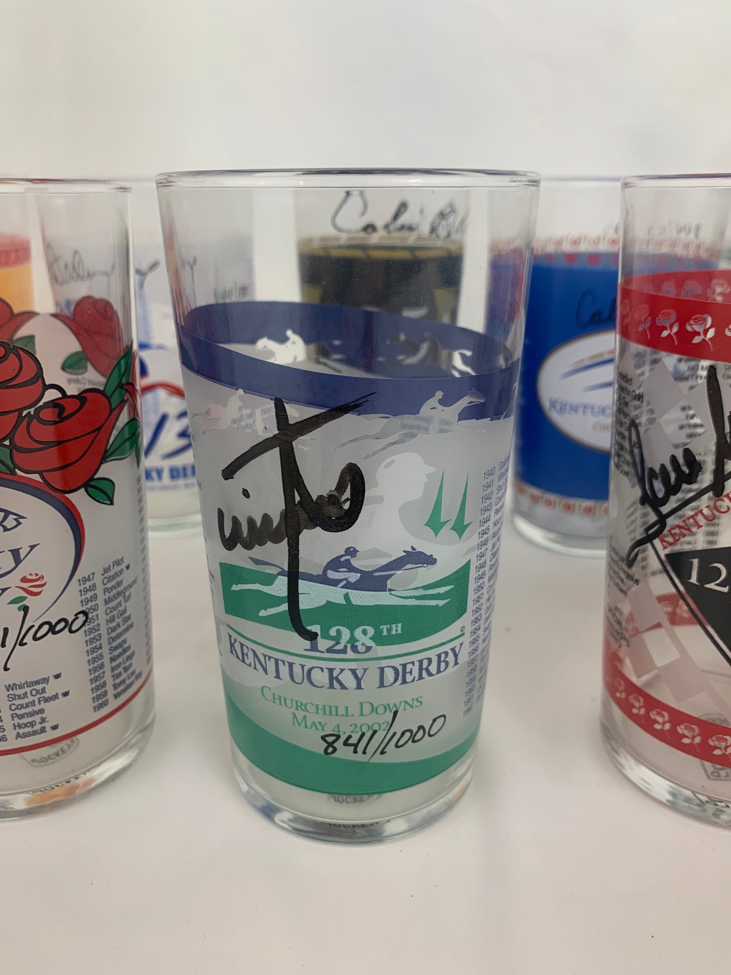 Complete Set Of Kentucky Derby Signature Series Mint Julep Glasses.