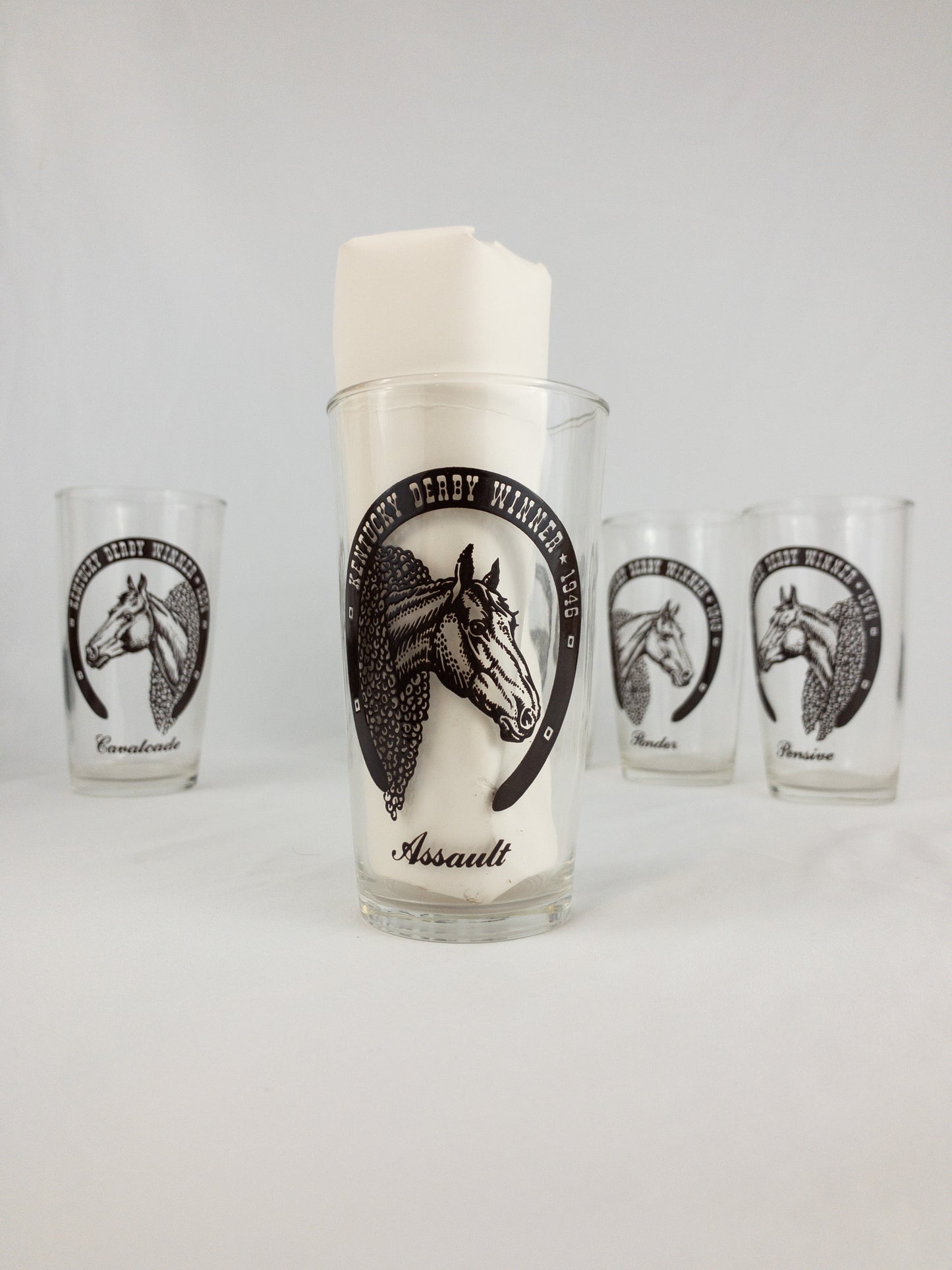 Kentucky Derby Winners Glasses | Set of 6