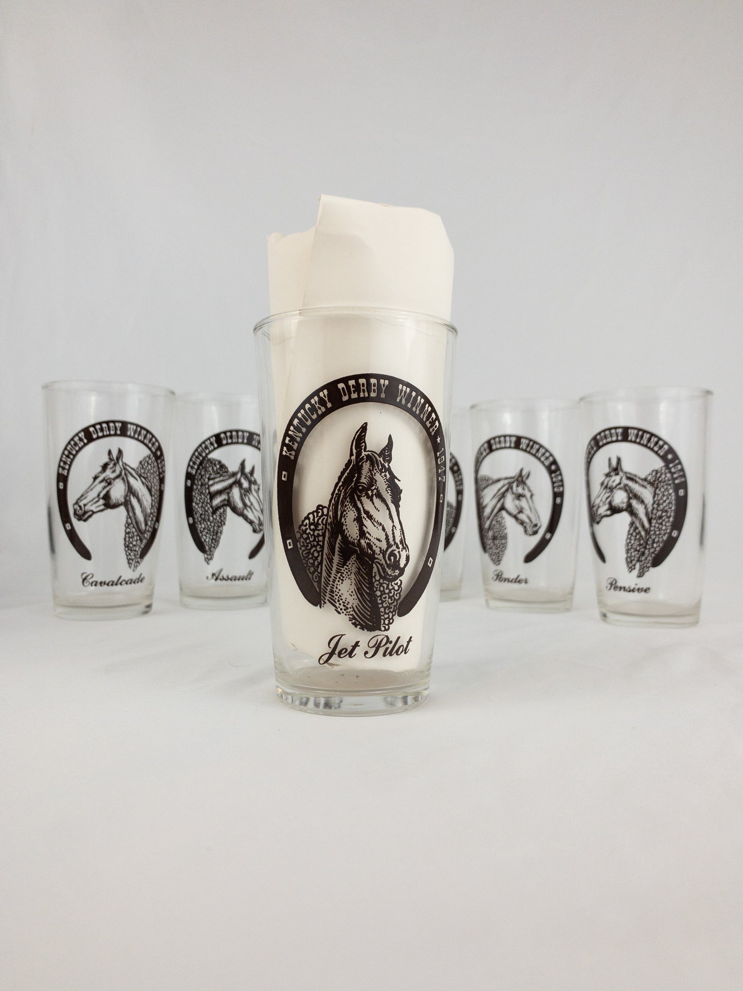 Kentucky Derby Winners Glasses | Set of 6