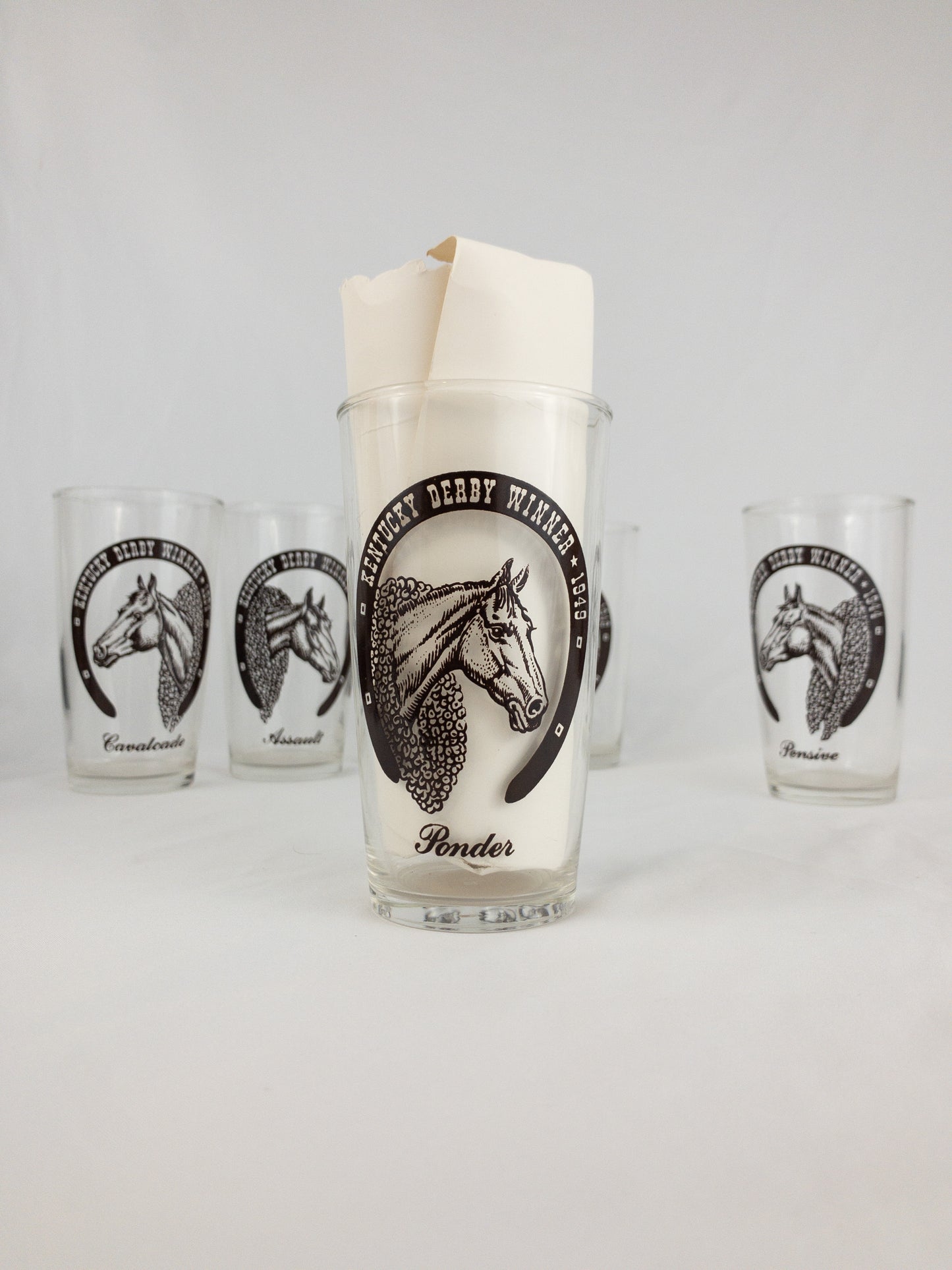 Kentucky Derby Winners Glasses | Set of 6
