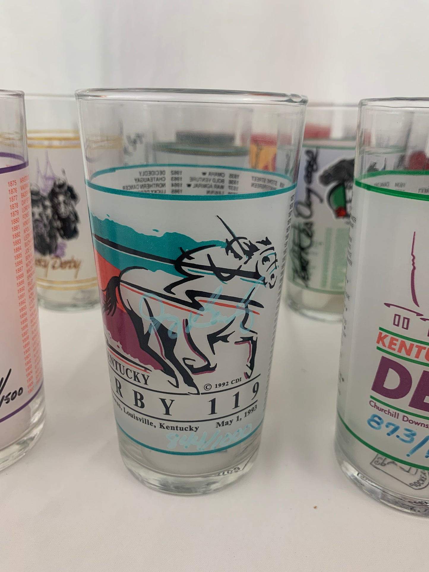 Complete Set Of Kentucky Derby Signature Series Mint Julep Glasses.