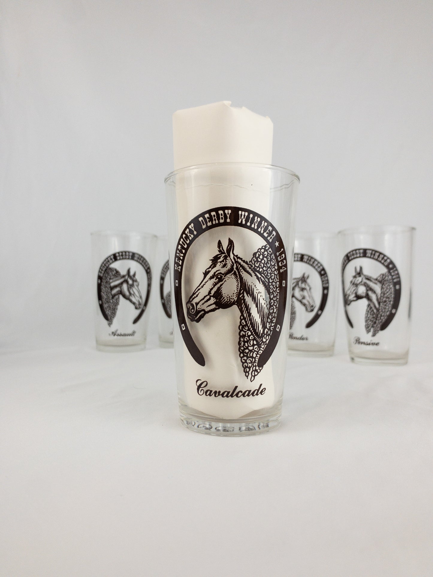 Kentucky Derby Winners Glasses | Set of 6